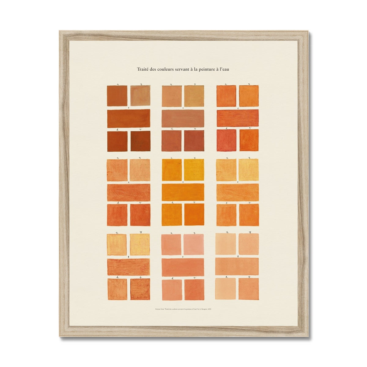 Watercolour Swatches - Orange Framed Fine Art Print