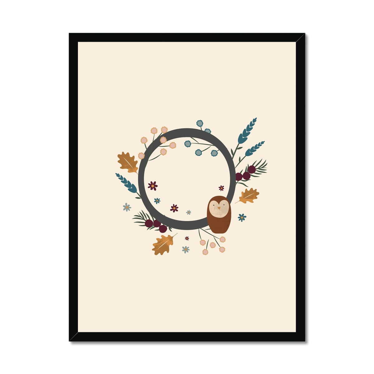 Initial Letter 'O' Woodlands Framed Fine Art Print