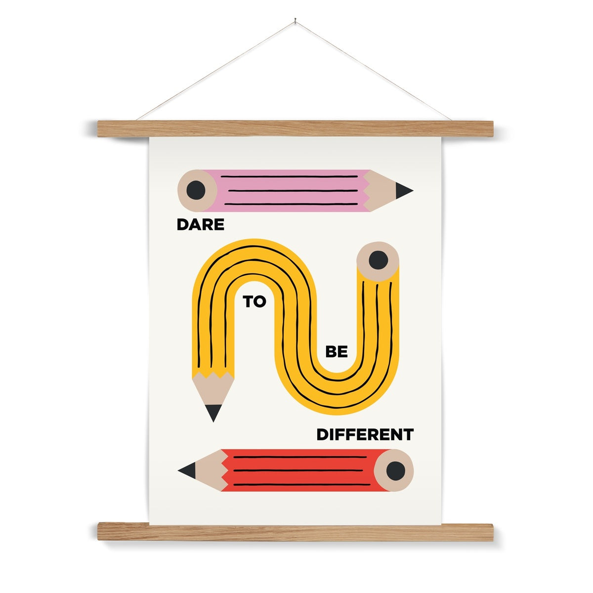 Dare to be Different Pencils Fine Art Print with Hanger