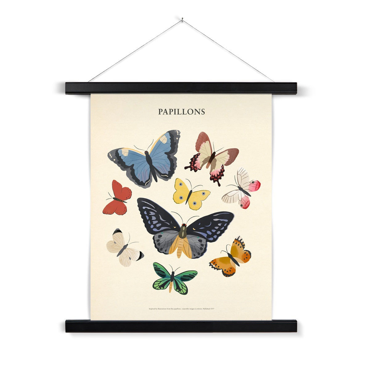 Papillons Fine Art Print with Hanger