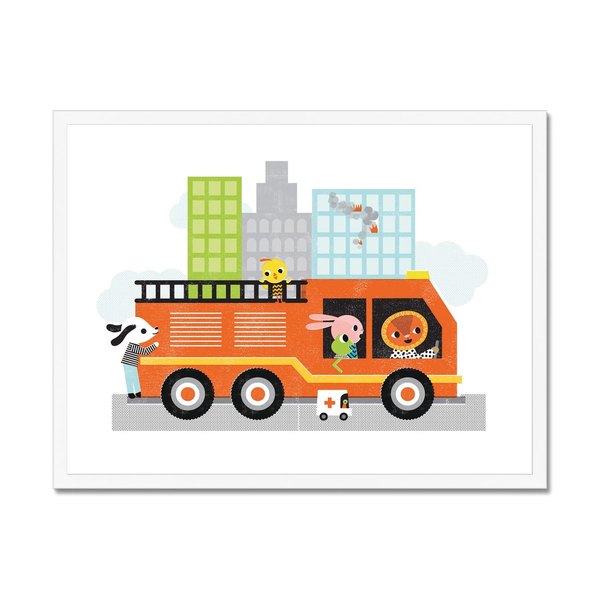 Fire Truck Framed Fine Art Print | Sara Gillingham