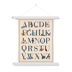 Animal Alphabet Fine Art Print with Hanger