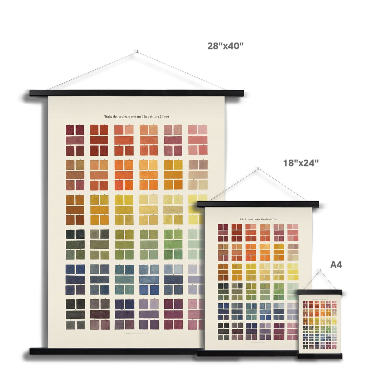 Watercolour Swatches Fine Art Print with Hanger