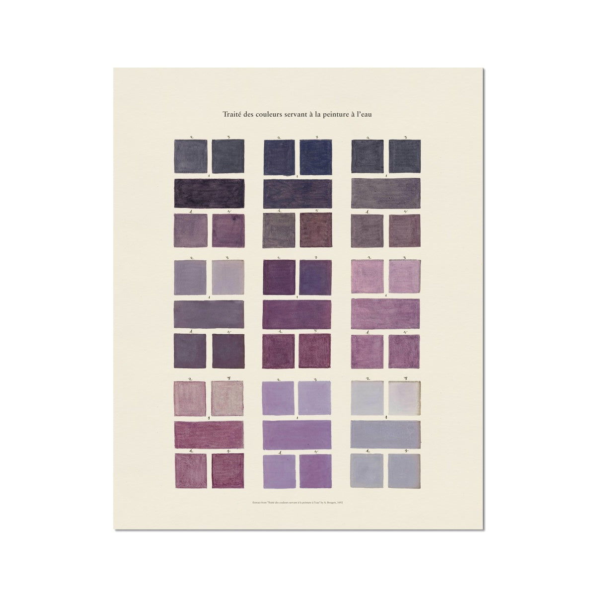 Watercolour Swatches - Purple Fine Art Print