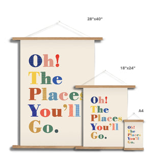 Oh the Places You'll Go Fine Art Print with Hanger
