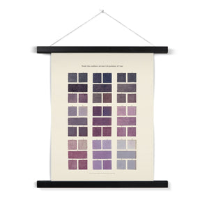 Watercolour Swatches - Purple Fine Art Print with Hanger