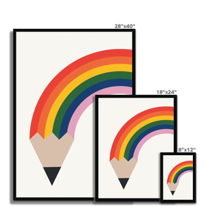Rainbow Pencil Framed Fine Art Print