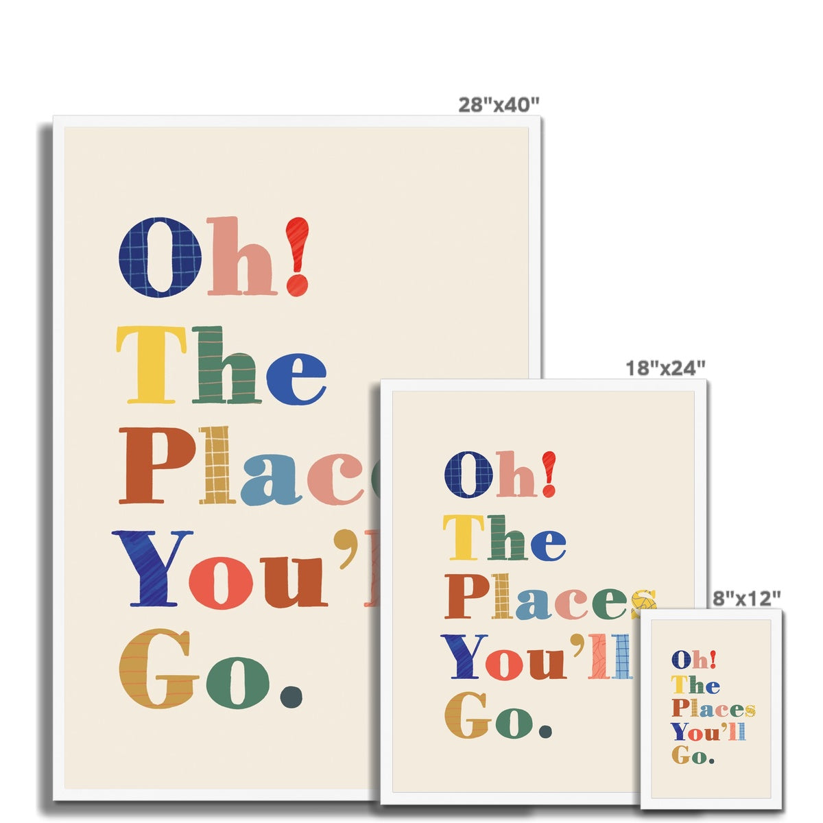 Oh the Places You'll Go Framed Fine Art Print