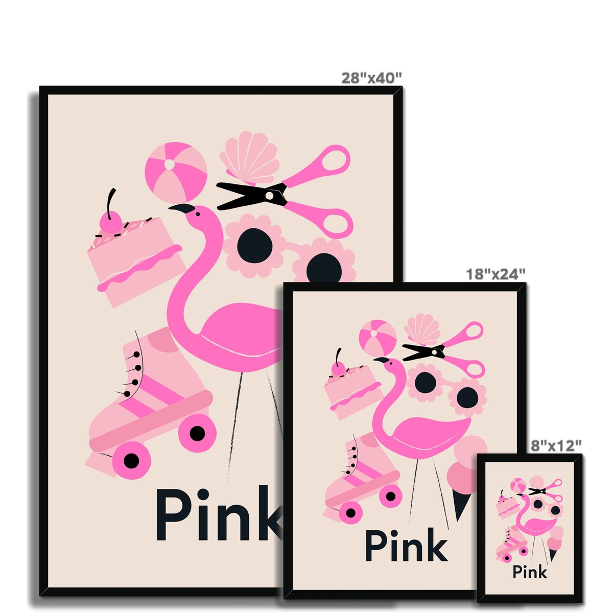 Favourite Colour Pink Framed Fine Art Print