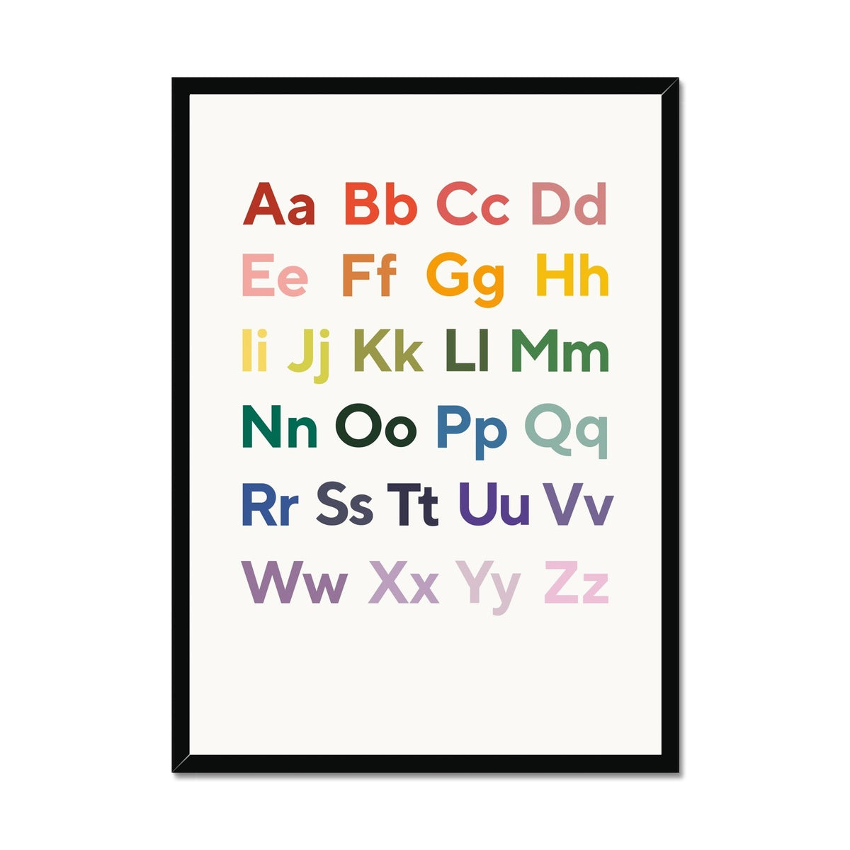 Rainbow ABC Framed Fine Art Print