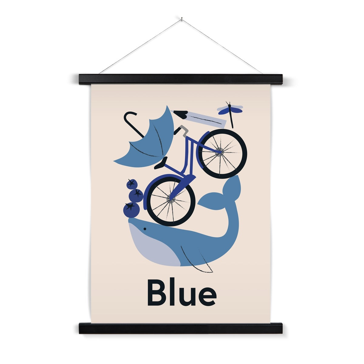 Favourite Colour Blue Fine Art Print with Hanger