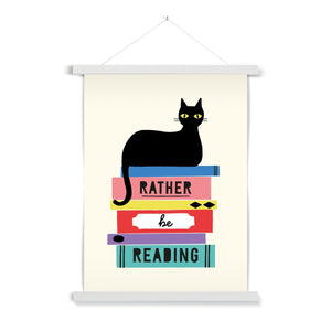 Rather Be Reading Fine Art Print with Hanger