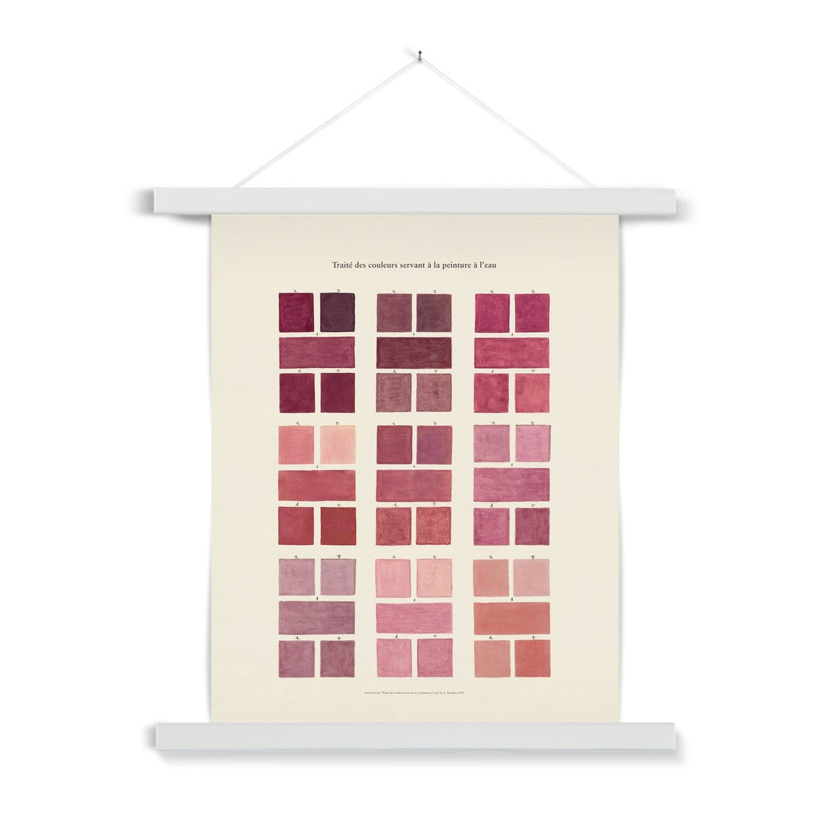 Watercolour Swatches - Pink Fine Art Print with Hanger