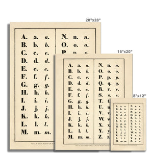 Vintage Alphabet Fine Art Print