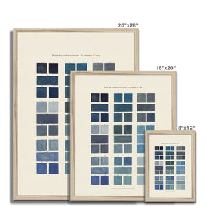 Watercolour Swatches - Blue Framed Fine Art Print