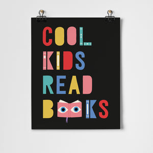 Cool Kids Read Books Fine Art Print