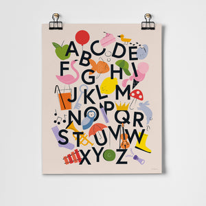 Favourite Things Alphabet Fine Art Print