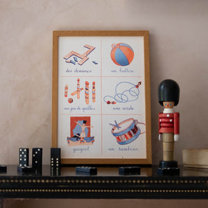 French First Words Toys & Games Fine Art Print