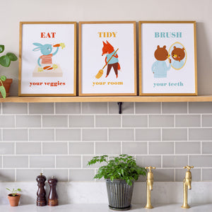 Eat Your Veggies Fine Art Print with Hanger | Nora Aoyagi