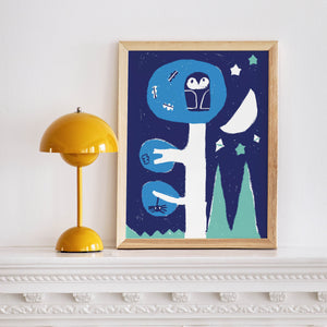 Owl at Night Fine Art Print | Cara Rooney