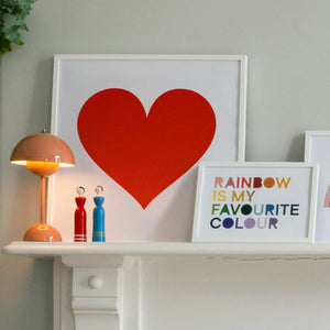 Rainbow is my Favourite Colour Fine Art Print with Hanger