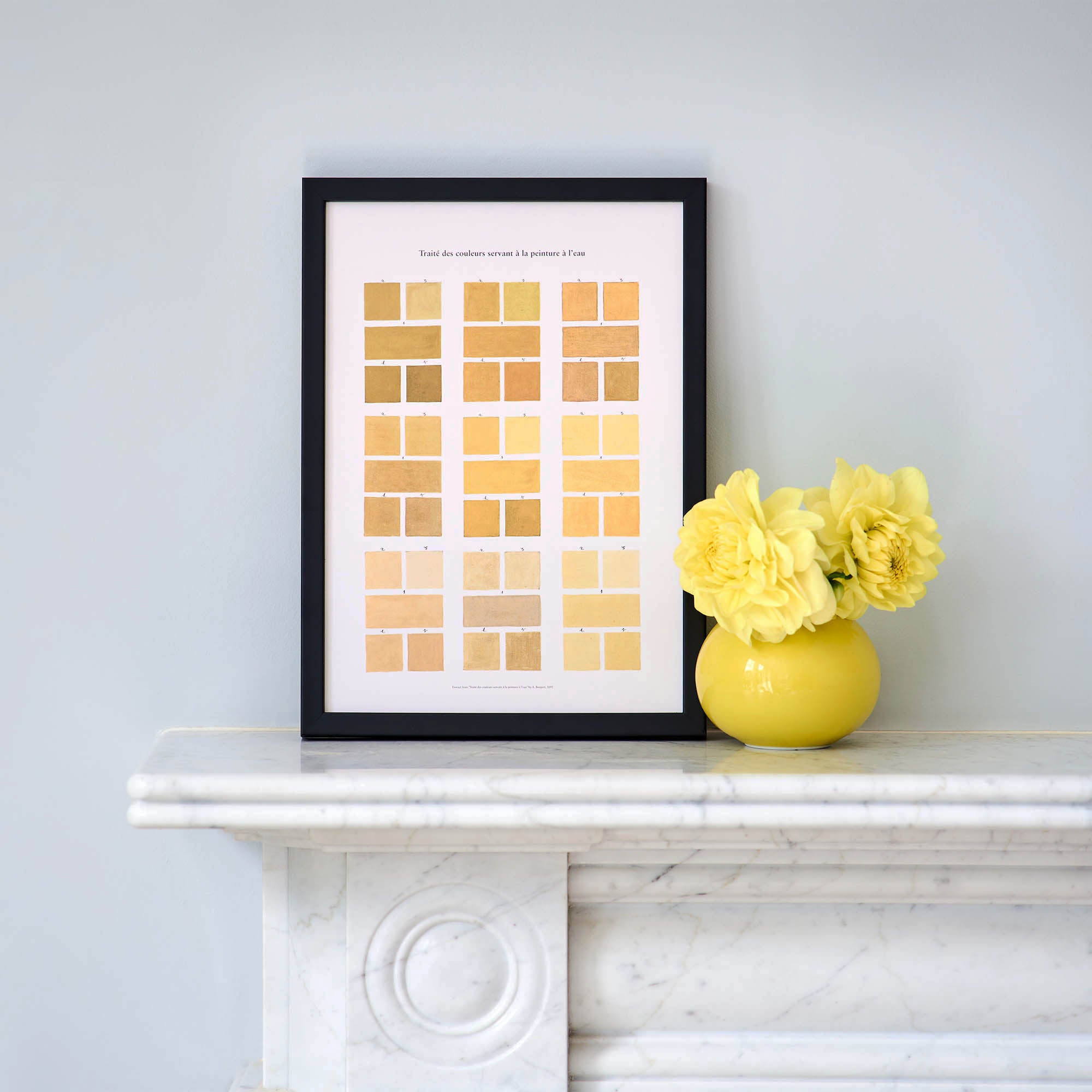 Watercolour Swatches - Yellow Fine Art Print with Hanger