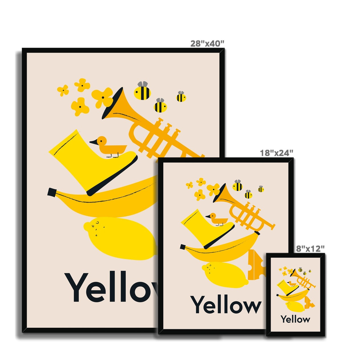Favourite Colour Yellow Framed Fine Art Print
