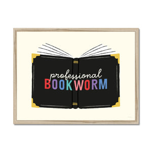 Professional Bookworm Framed Fine Art Print