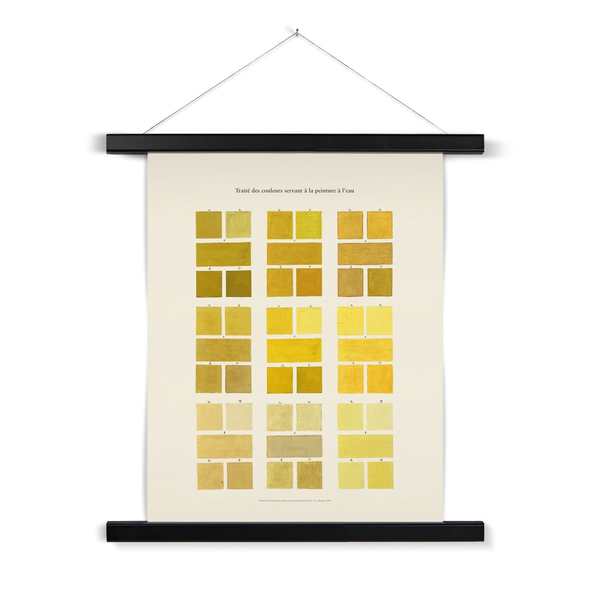 Watercolour Swatches - Yellow Fine Art Print with Hanger