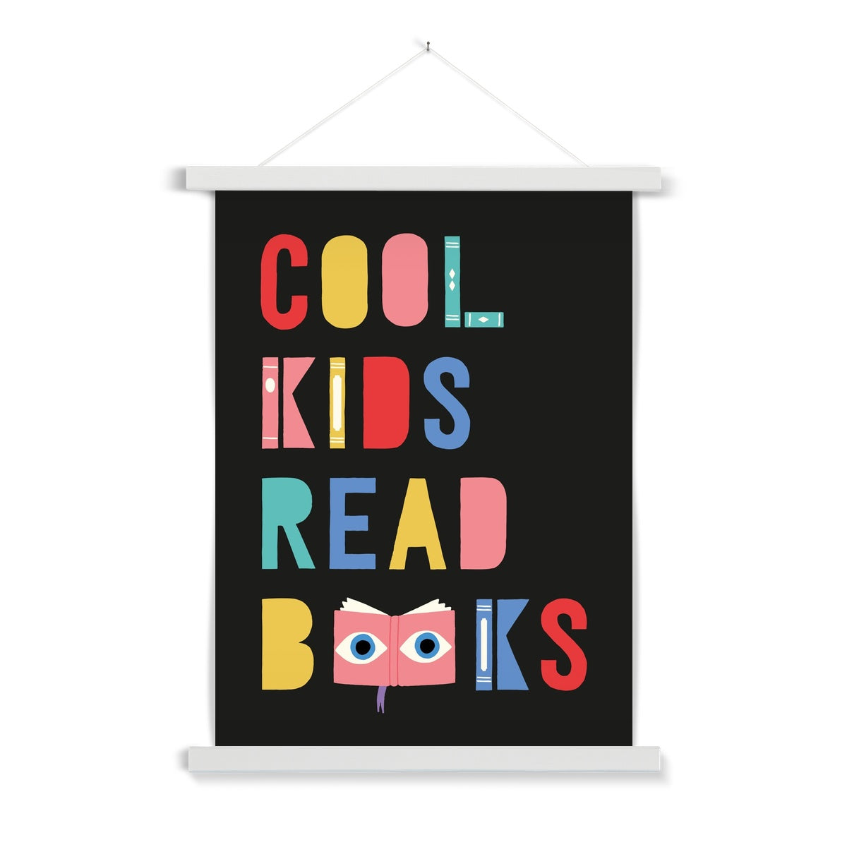 Cool Kids Read Books Fine Art Print with Hanger