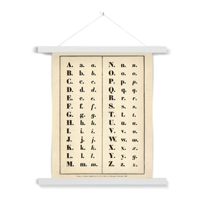 Vintage Alphabet Fine Art Print with Hanger