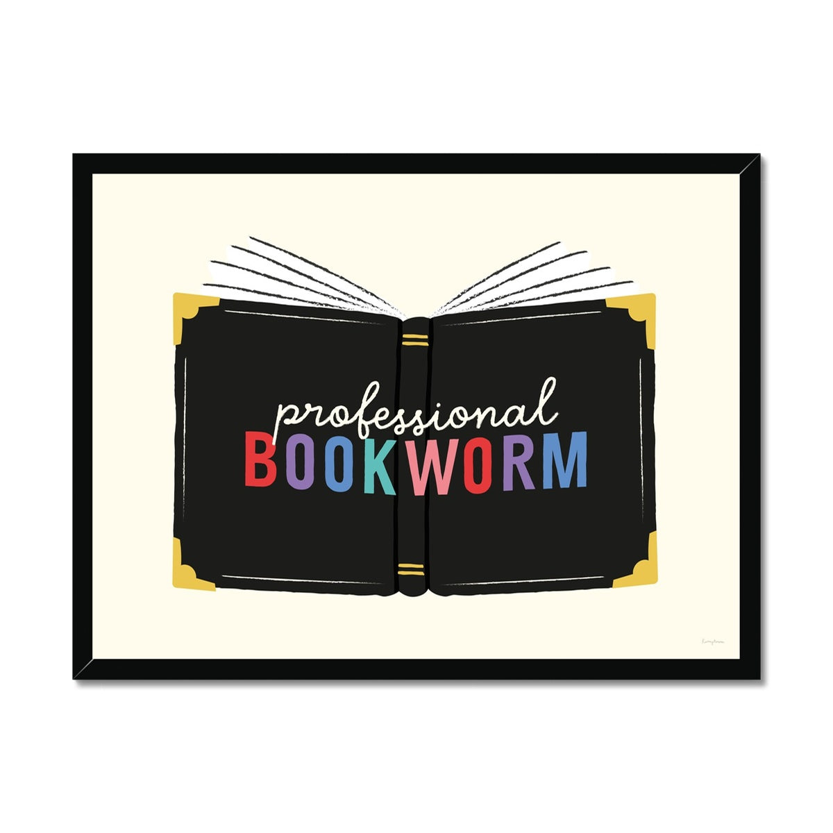 Professional Bookworm Framed Fine Art Print