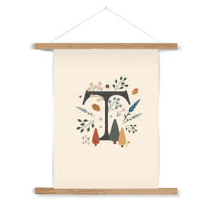 Initial Letter 'T' Woodlands Fine Art Print with Hanger