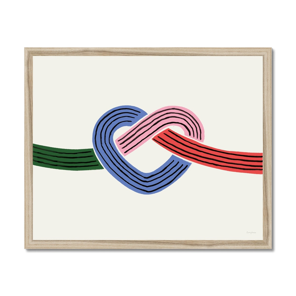 Heart Infinity Knot Framed Fine Art Print
