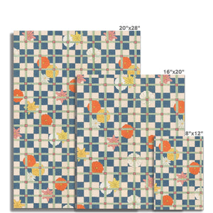 Kimono Pattern Checkerboard Fine Art Print