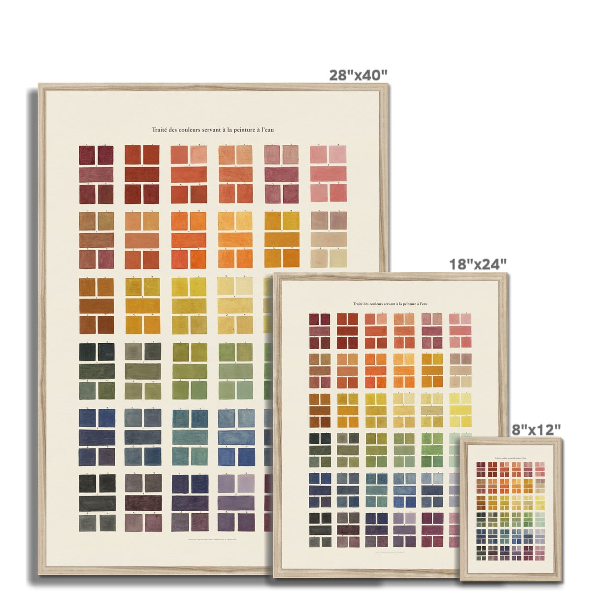 Watercolour Swatches Framed Fine Art Print