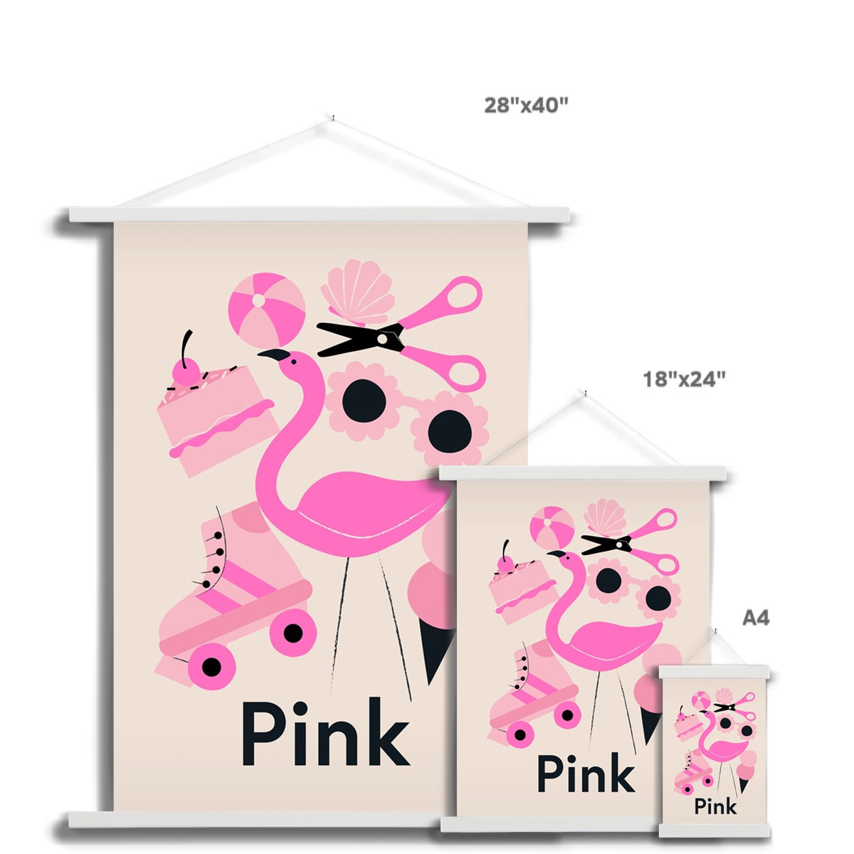 Favourite Colour Pink Fine Art Print with Hanger