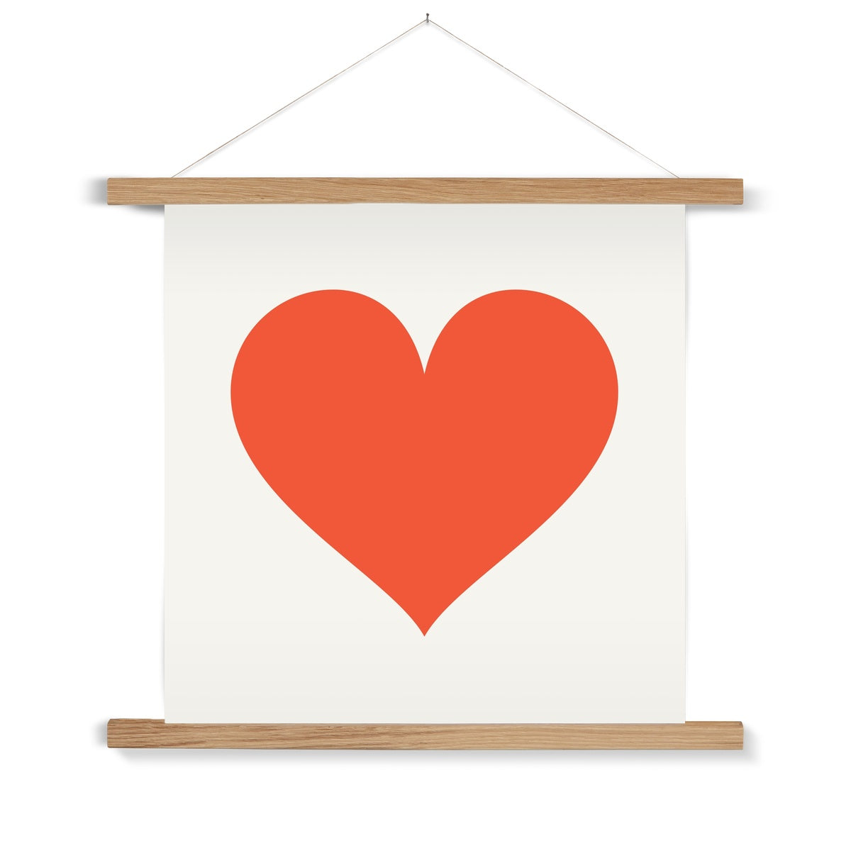 Red Heart Fine Art Print with Hanger