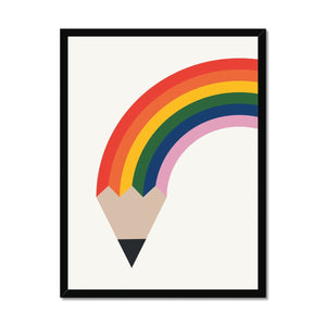 Rainbow Pencil Framed Fine Art Print