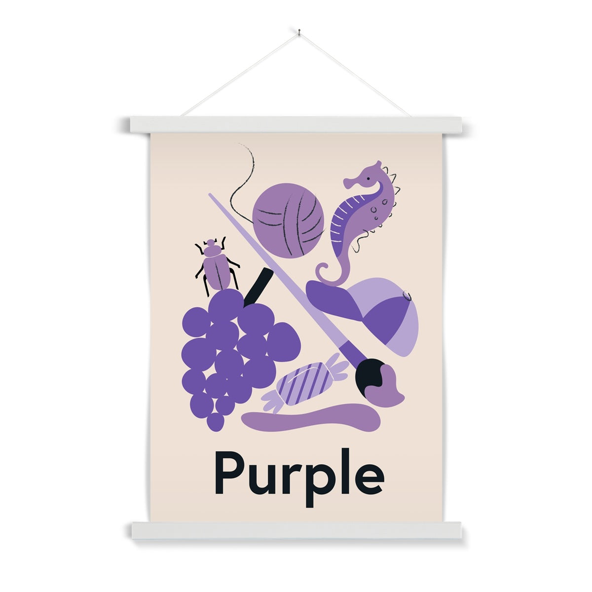 Favourite Colour Purple Fine Art Print with Hanger
