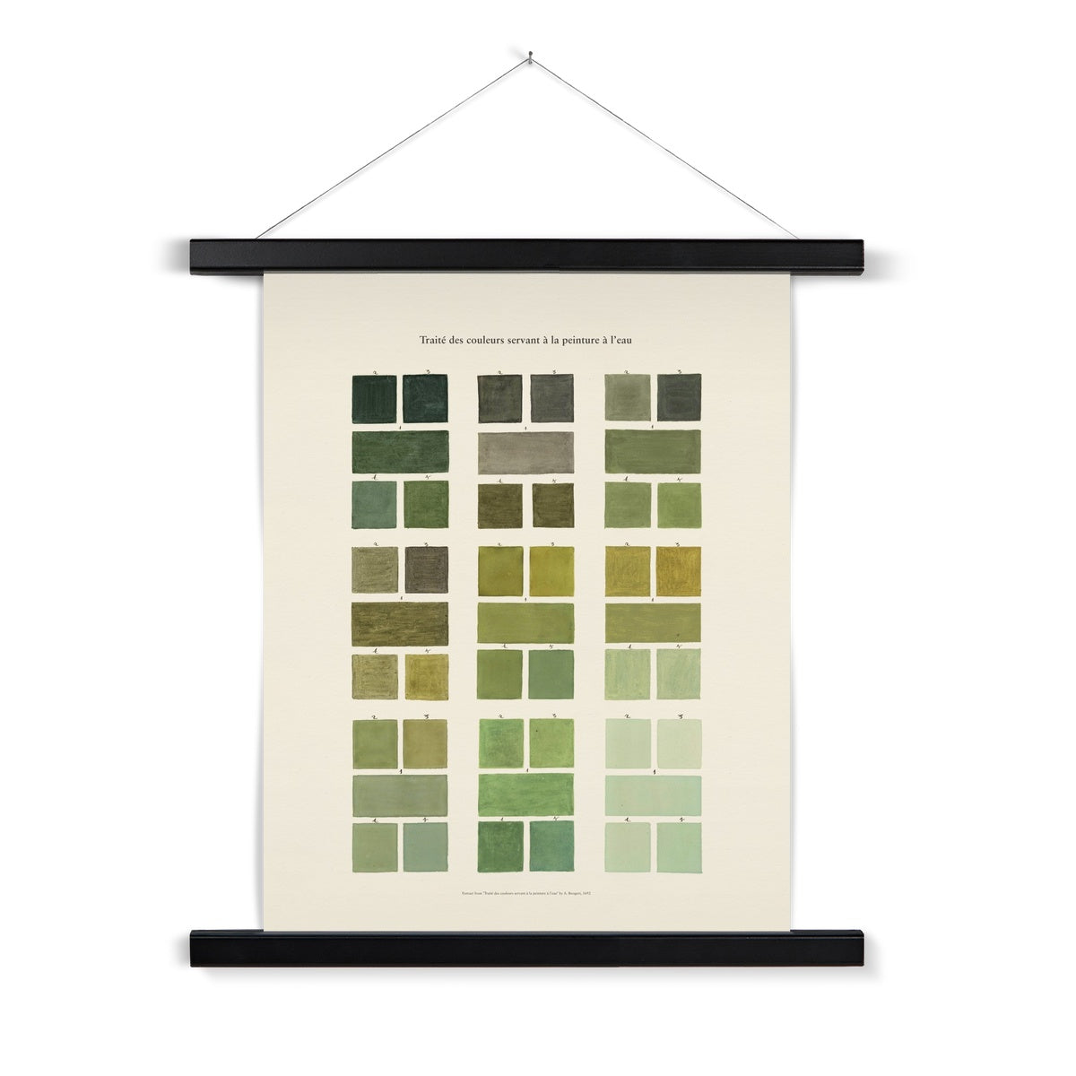 Watercolour Swatches - Green Fine Art Print with Hanger