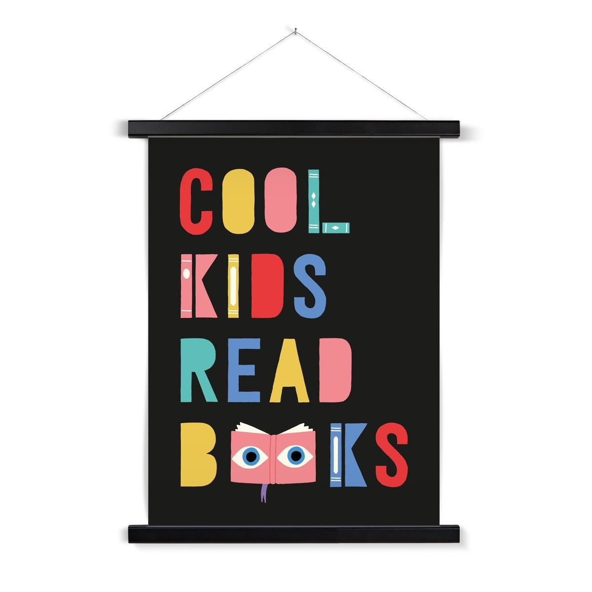Cool Kids Read Books Fine Art Print with Hanger