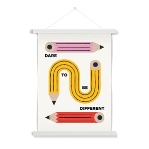 Dare to be Different Pencils Fine Art Print with Hanger