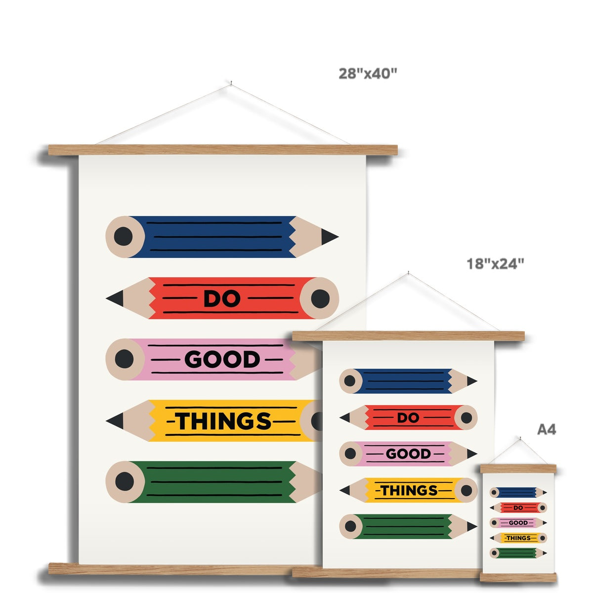 Do Good Things Pencils Fine Art Print with Hanger