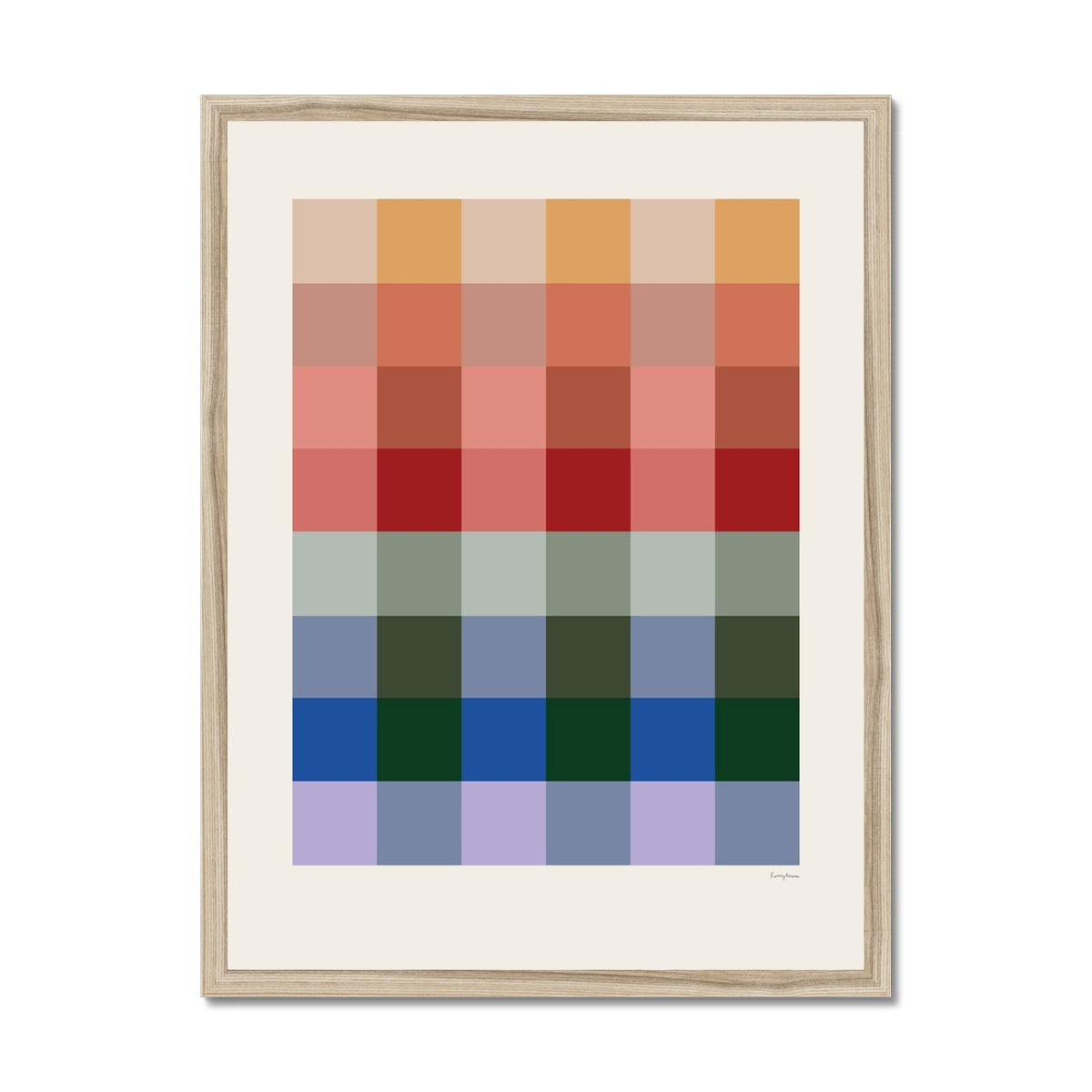 Pattern Studies Gingham Framed Fine Art Print