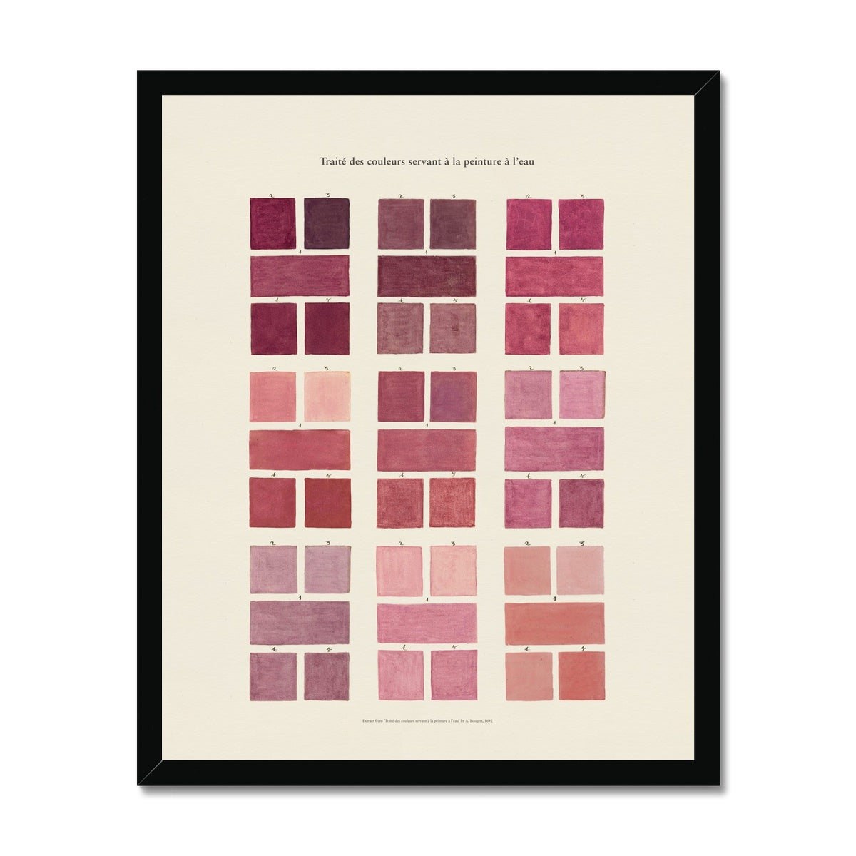 Watercolour Swatches - Pink Framed Fine Art Print